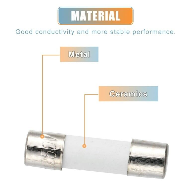 5 Pcs Fast-Blow Ceramic Fuse 15A 250V Durable 5 x 20 mm (15 Amp) | US Ship