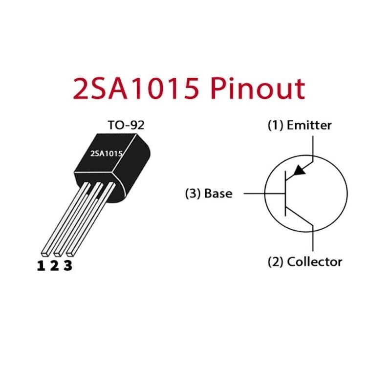 50pcs 2SA1015 A1015 PNP Transistor TO-92 50V 150mA | US Ship
