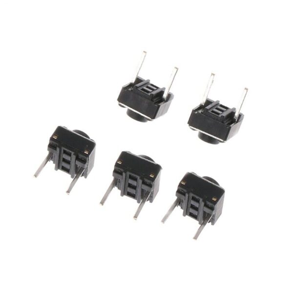5 Pcs 6x6x5 2 Pin Momentary Tactile Push Button Switch | Top Mounted | US Ship