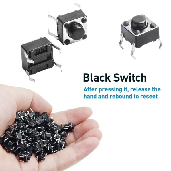 5Pcs 6x6x4.3 PCB Momentary Tactile Tact Push Button Switch 4Pin DIP | US Ship