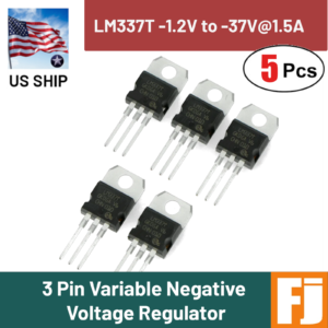 5x LM337T | 3 Pin Vari-volt Regulator | -1.2 to -37V 1.5A TO-220 | US Ship