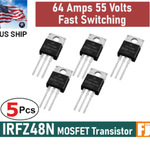 5pcs IRFZ48N IRFZ48 Power MOSFET Transistor 64A 55V Fast Switching IR | US Ship