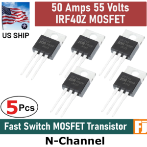 5pcs IRFZ40N IRFZ40 Power MOSFET Transistor 50A 55V Fast Switching IR | US Ship