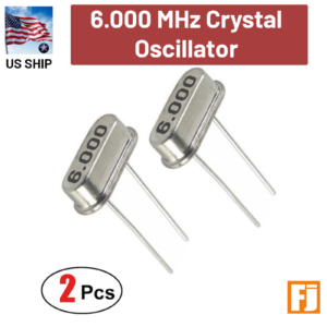 2 Pieces | 6.000 MHz  | HC-49S | Crystal Oscillator Arduino Raspberry | US SHIP