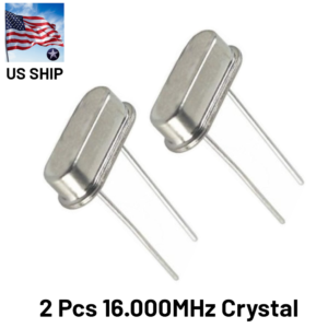2 Pieces | 16.000 MHz  | HC-49S | Crystal Oscillator Arduino Raspberry | US SHIP