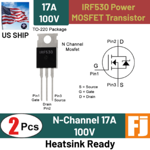 2 Pcs IRF530N Power MOSFET N-Channel 17A 100V Transistor IRF530 TO-220 | US Ship