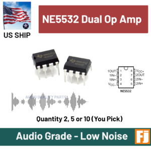 TI NE5532P Audio Grade Low Noise Dual Opamp 2,5 or 10 PCS | DIP-8 IC | US Ship
