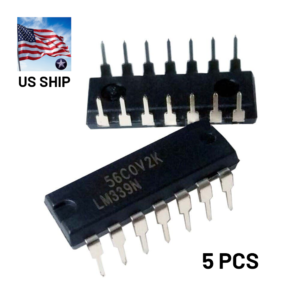 5 Pcs LM339N IC LOW POWER Quad Voltage Comparator DIP14 US Ship