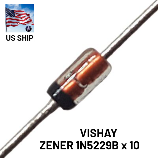 10 PCS VISHAY 1N5229B Zener  Diode | IN5229B | 4.3 V, 500 mW, DO-35 | US Ship