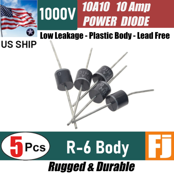 5PCS 10A10 | 1000V 1KV Axial Bridge Rectifier Diode | General Purpose | US Ship