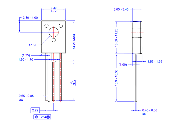 2 Pcs - BD235 NPN Medium Power Transistor | TO-126 | 2.0 Amp 60 Volts | US Ship