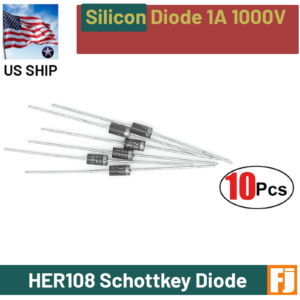 10 Pcs HER108 Silicon Diode | Schottky Rectifier Diode | D0-15 | US Ship