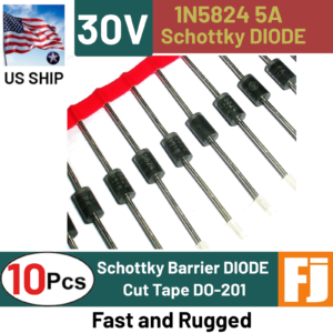 1N5824 IN5824 (10 pcs) 5A 30V Schottky FAST Barrier Diode DO-201 - USA Ship