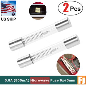 2 Pcs | 0.8A 800mA 5KV | 6x40mm High Voltage | Microwave Oven Fuse | US Ship