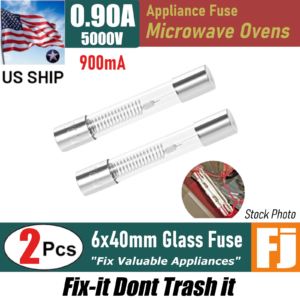 2 Pcs | 0.9A 900mA 5KV | 6x40mm High Voltage | Microwave Oven Fuse | US Ship