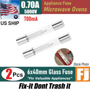 2 Pcs | 0.7A 700mA 5KV | 6x40mm High Voltage | Microwave Oven Fuse | US Ship