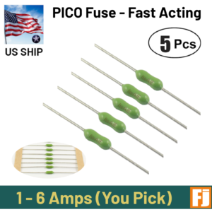 5 Pcs Pico Fuse 125/250V 1,1.25,2,3,4,5,6 amps | Sub Miniature | Fast | US Ship