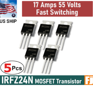 5x IRFZ24N IRFZ24 Power MOSFET Transistor 17A 55V Fast Switch NPN IR | US Ship