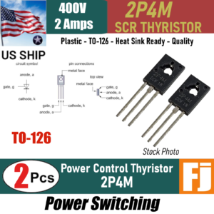 2x 2P4M SCR Thyristor | TO-126 | 2.0 Amp 400 Volt | US Ship